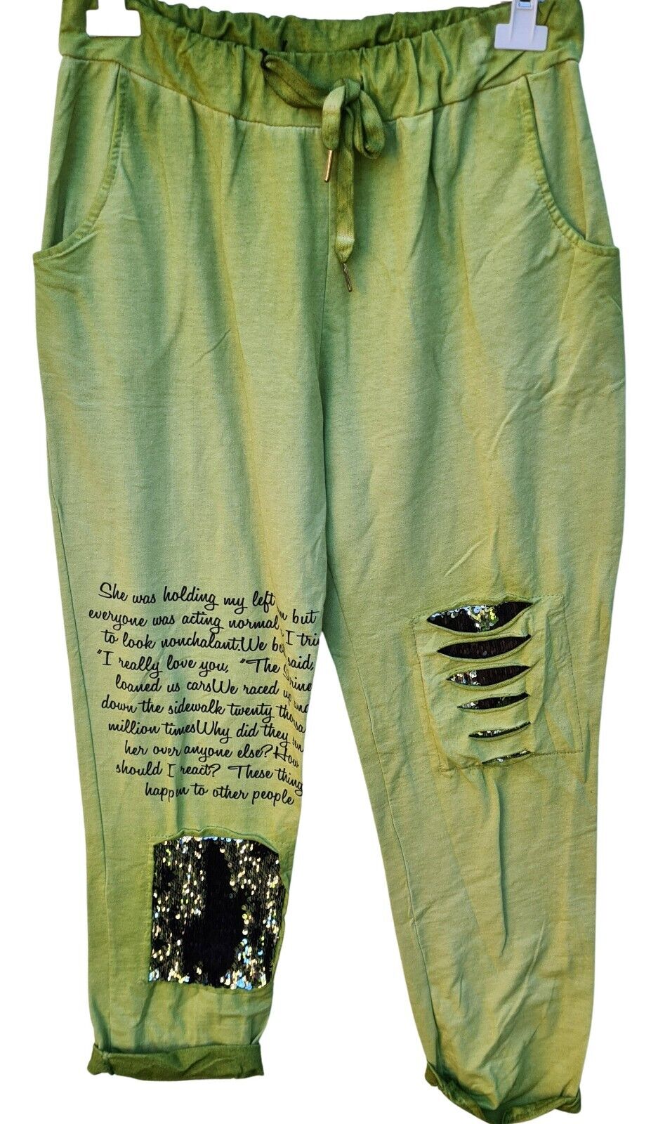 Die magische Einhorn-Hose in Grün